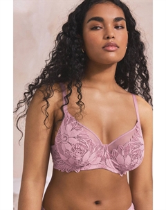 Кружевной бюстгальтер с подсолнухами, фиолетовый Next