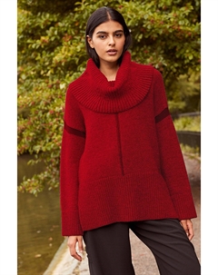 Свитер с высоким воротником оверсайз, красный Next