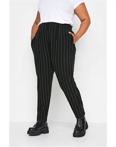 Зауженные брюки со складками, черный Yours