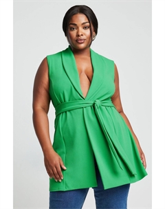 Блейзер без рукавов из лимитированной коллекции из натуральной кожи, зеленый Yours