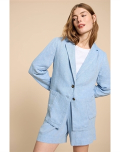Блейзер Loren из смесового льна, синий White stuff