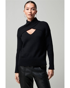 Свитер с декоративным мотивом и перекрещенным вырезом, черный Next