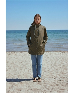 Водонепроницаемая легкая дождевик прямого кроя, зеленый Ilse jacobsen