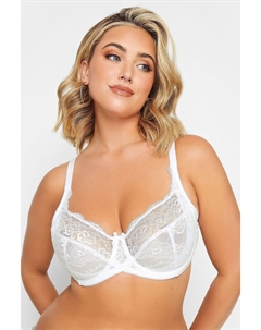 Бюстгальтер из эластичного кружева на косточках без подкладок, белый Yours