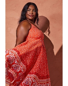 Платье Hanky с каймой и подолом, красный Yours