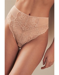Высокие кружевные трусики с завышенной талией, бежевый Next