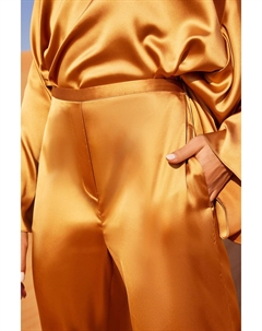 Атласные эластичные брюки с широкими штанинами, желтый Next