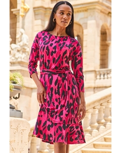 Платье миди завязанное на талии, розовый Sosandar