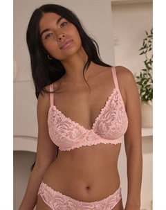 Удобный кружевной бюстгальтер, розовый Next