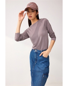 Топ реглан с круглым вырезом и длинными рукавами, серый Next