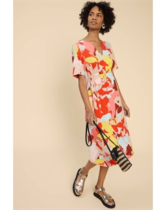 Платье Jamie из смесового льна, оранжевый White stuff