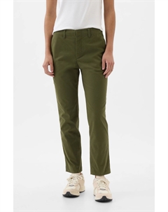 Брюки-Чиносы в деловом стиле с завышенной талией, зеленый Gap