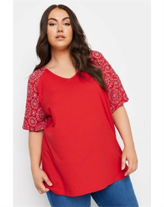 Футболка с английскими рукавами, красный Yours