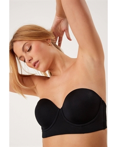 Бюстгальтер без бретелек с легкой подкладкой и заниженной спинкой, черный Next