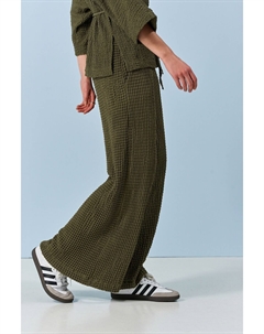 Фактурные брюки с широкими штанинами, зеленый Next