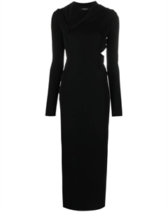 Платье макси с вырезами, черный Versace