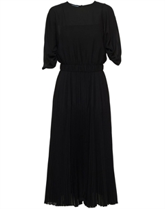 Платье миди Sunray со складками, черный Prada