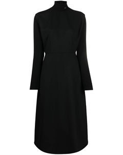 Платье с длинными рукавами и логотипом, черный Prada