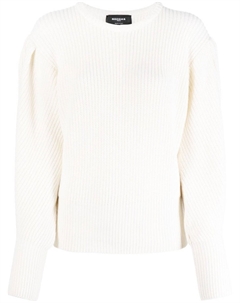 Джемпер в рубчик, нейтральный цвет Rochas