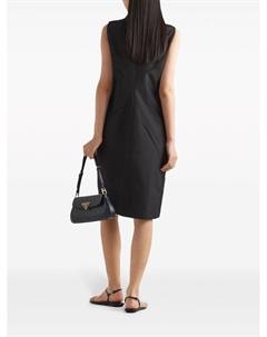 Платье с логотипом, черный Prada