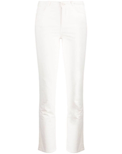 Укороченные брюки средней посадки, белый Paige