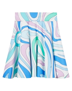 Юбка А-силуэта с принтом Marmo, синий Pucci