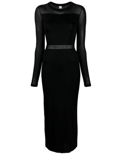 TOTEME полупрозрачное платье макси, черный Toteme