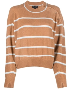 Кашемировый джемпер в полоску, коричневый Rag & bone