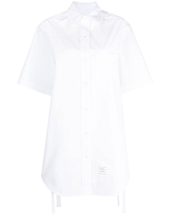 Платье-рубашка мини Heavy Poplin со сборками, белый Thom browne