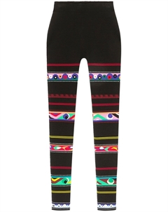 Легинсы со штрипками и принтом, черный Pucci