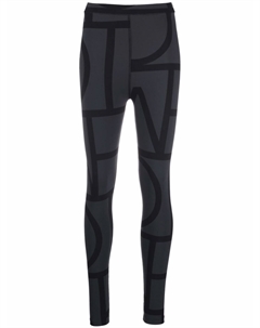 TOTEME легинсы с графичным принтом, черный Toteme