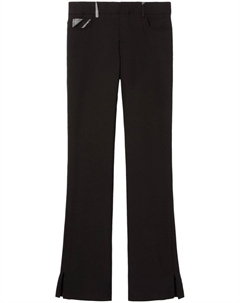 Брюки прямого кроя с принтом Marmo, черный Pucci