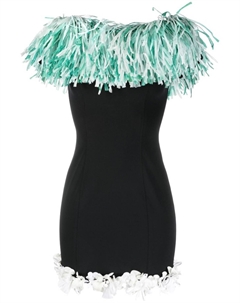 Платье мини с бахромой, черный Pucci