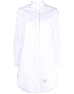 Платье-рубашка с жатым эффектом, белый Thom browne