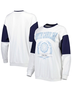 Женский пуловер Gameday Couture White North Carolina Tar Heels It's A Vibe, пуловер «летучая мышь» Unbranded