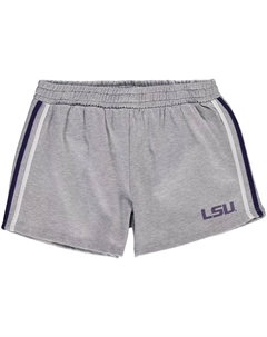 Женские серые шорты с 2 полосками LSU Tigers большого размера с принтом Unbranded