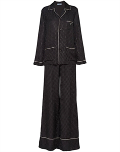 Твиловая кепка с вышивкой, черный Prada