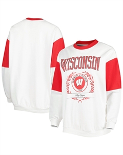 Женский пуловер-свитшот Gameday Couture White Wisconsin Badgers It's A Vibe с длинным рукавом Unbranded