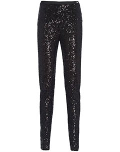 Узкие брюки с пайетками, черный Prada