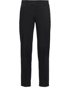 Укороченные брюки строгого кроя, черный Prada