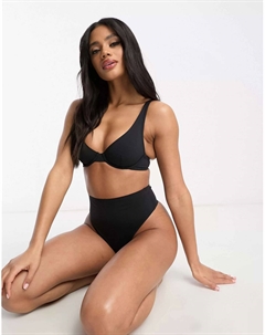 Черные сглаживающие стринги с завышенной талией Marina Asos