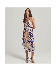 Платье Vintage Midi Halter Slip, белый Superdry