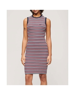 Платье с длинным рукавом Rib Bodycon, красный Superdry