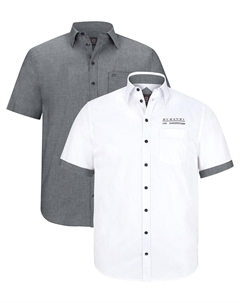 Комфортная рубашка на пуговицах Evin, серый/белый Jan vanderstorm