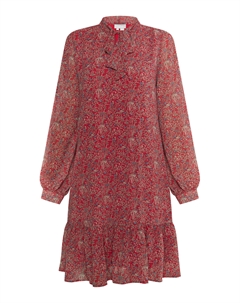 Платье Midi Mit Floralem Print, красный Usha