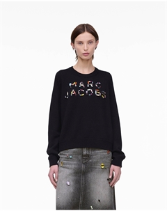 Свитер Gem Knit Logo Crewneck, черный Marc jacobs
