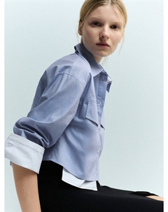 Рубашка Blouse, светло-синий Mango