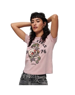 Футболка Tatto Graphic 90´S, розовый Superdry