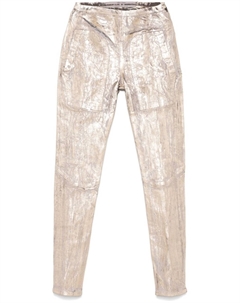 Брюки с эффектом потрескавшихся тканей от Рика Оуэнса, золотой Rick owens