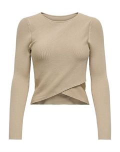 Тонкий вязаный свитер Sweater SANSA, цвет cappuccino Jdy